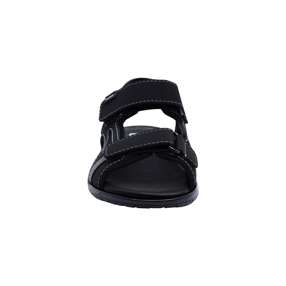 Sandalia para niño Audaz de material sintético color negro Reactor con ajuste de tira de contacto
