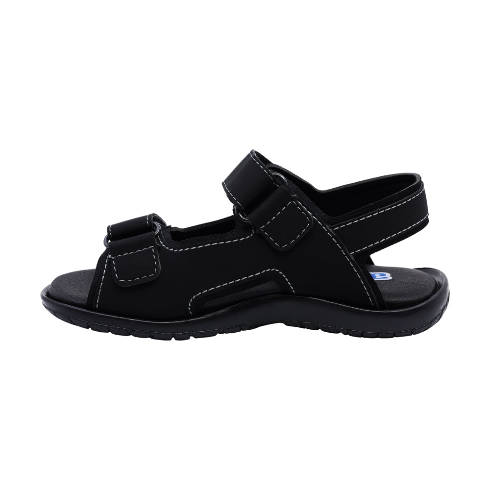 Sandalia para niño Audaz de material sintético color negro Reactor con ajuste de tira de contacto