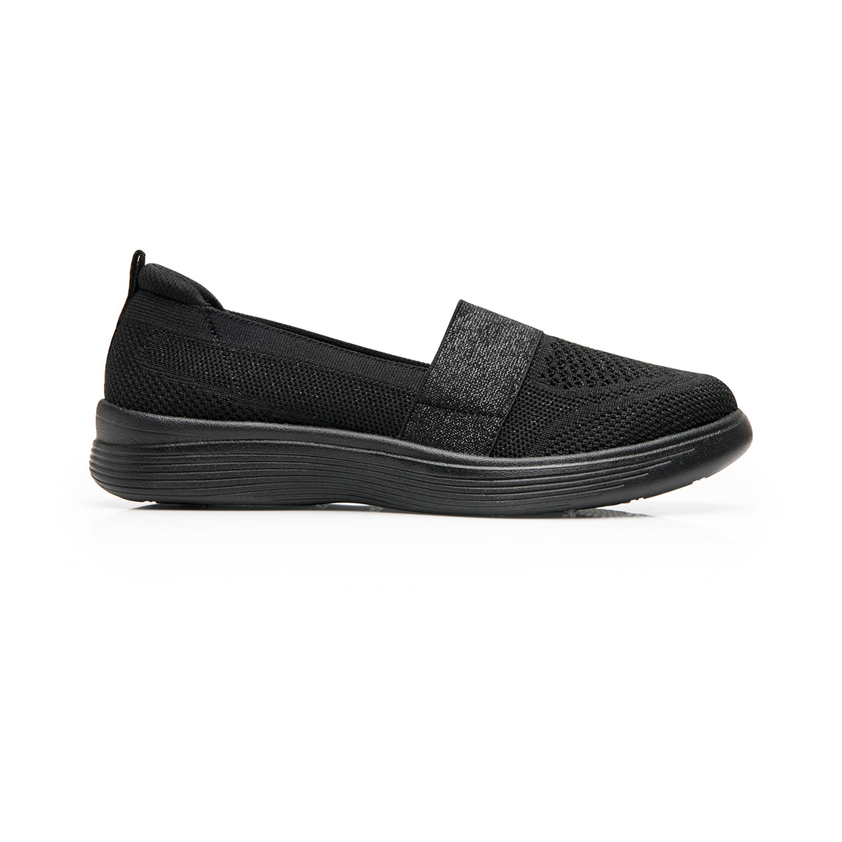 Sneaker Tejido Slip On Flexi para Mujer Estilo 104932 Negro