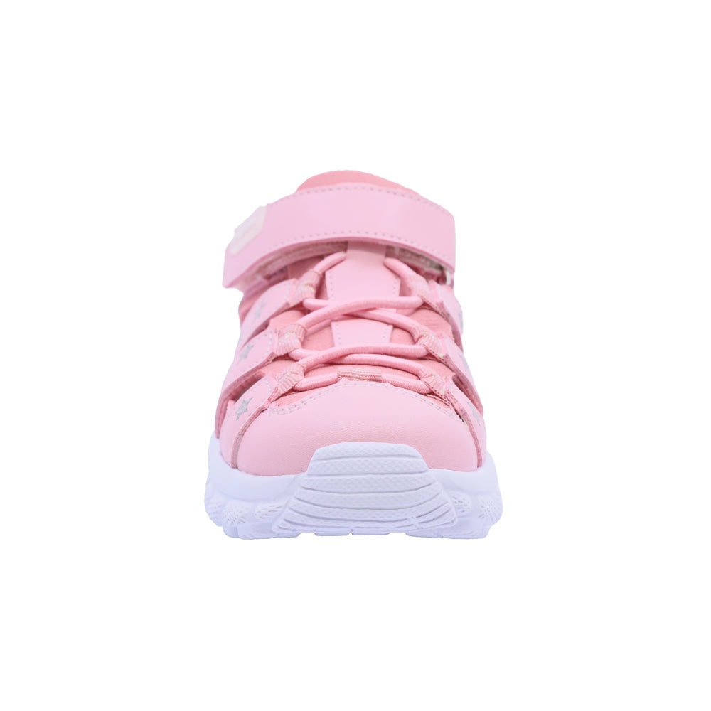 Sandalias Coqueta para niña en sintético rosa waffle con tira de contacto