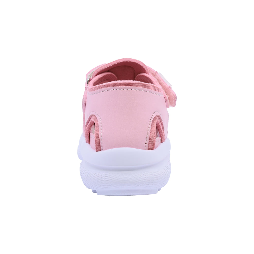 Sandalias Coqueta para niña en sintético rosa waffle con tira de contacto
