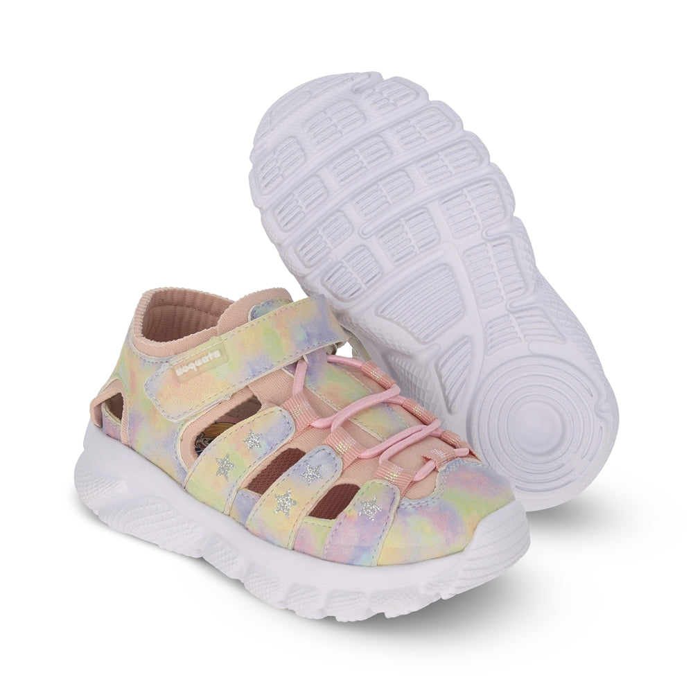 Sandalia Coqueta para niña en sintético multi Waffle con tira de contacto
