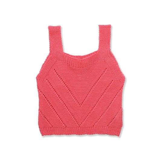 Blusa Coqueta para niña de acrílico en  rosa con tejido texturizado