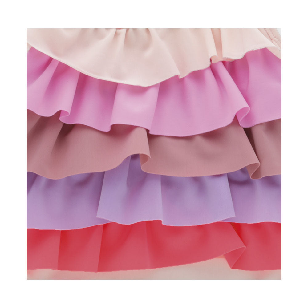 Traje de baño Coqueta para niña de poliéster multi con olanes