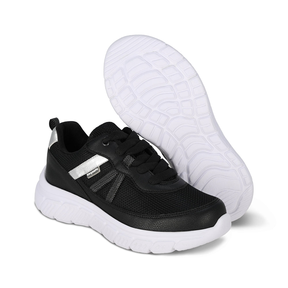 Tenis Coqueta para niña en sintético negro Balu con agujeta