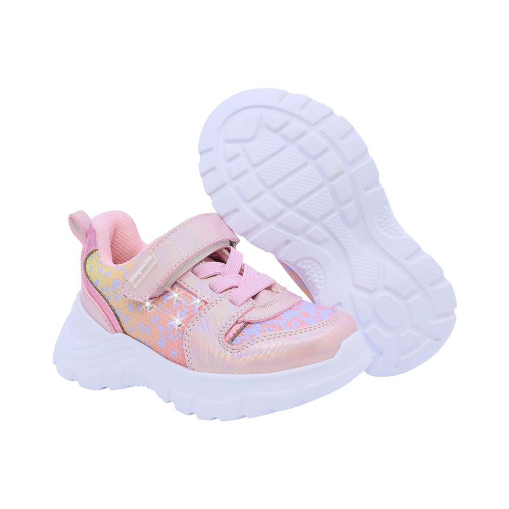 Tenis Coqueta para niña en sintético rosa Nemo con con luces