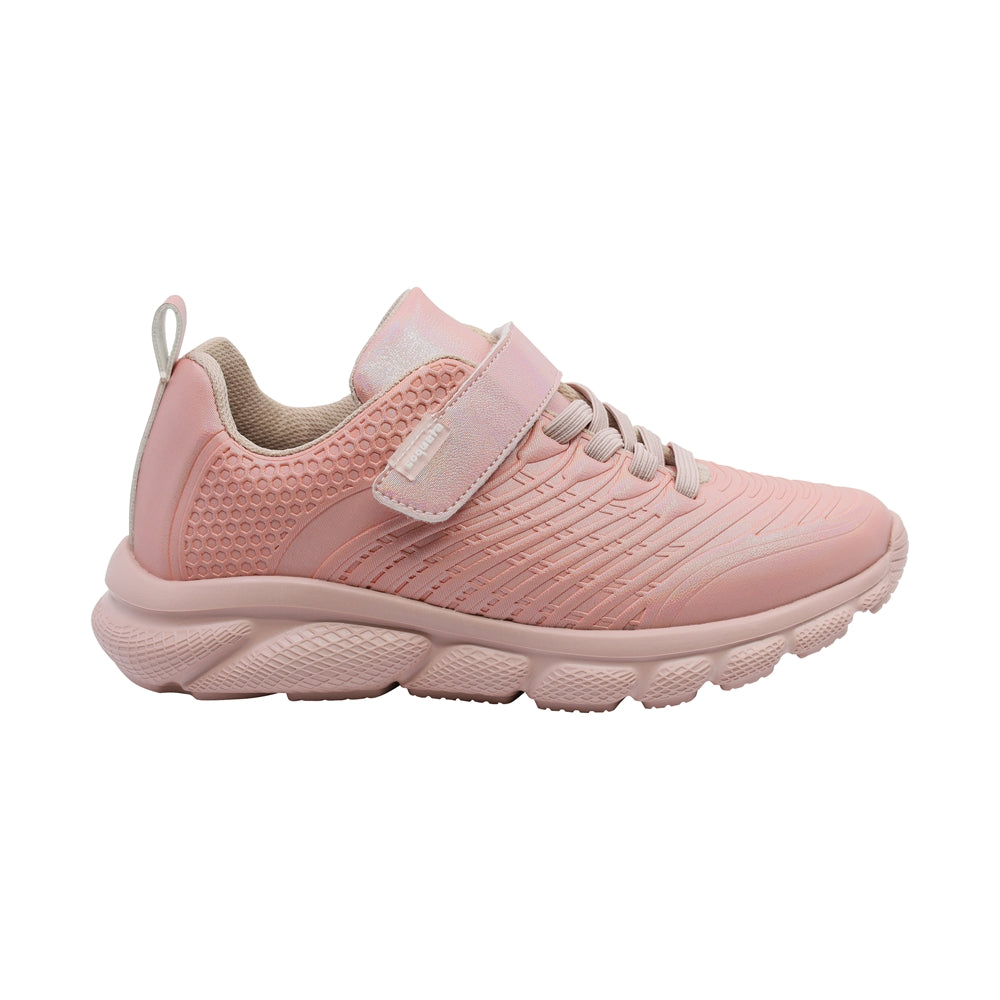 Tenis Coqueta para niña en sintético salmon bugsy con tira de contacto.