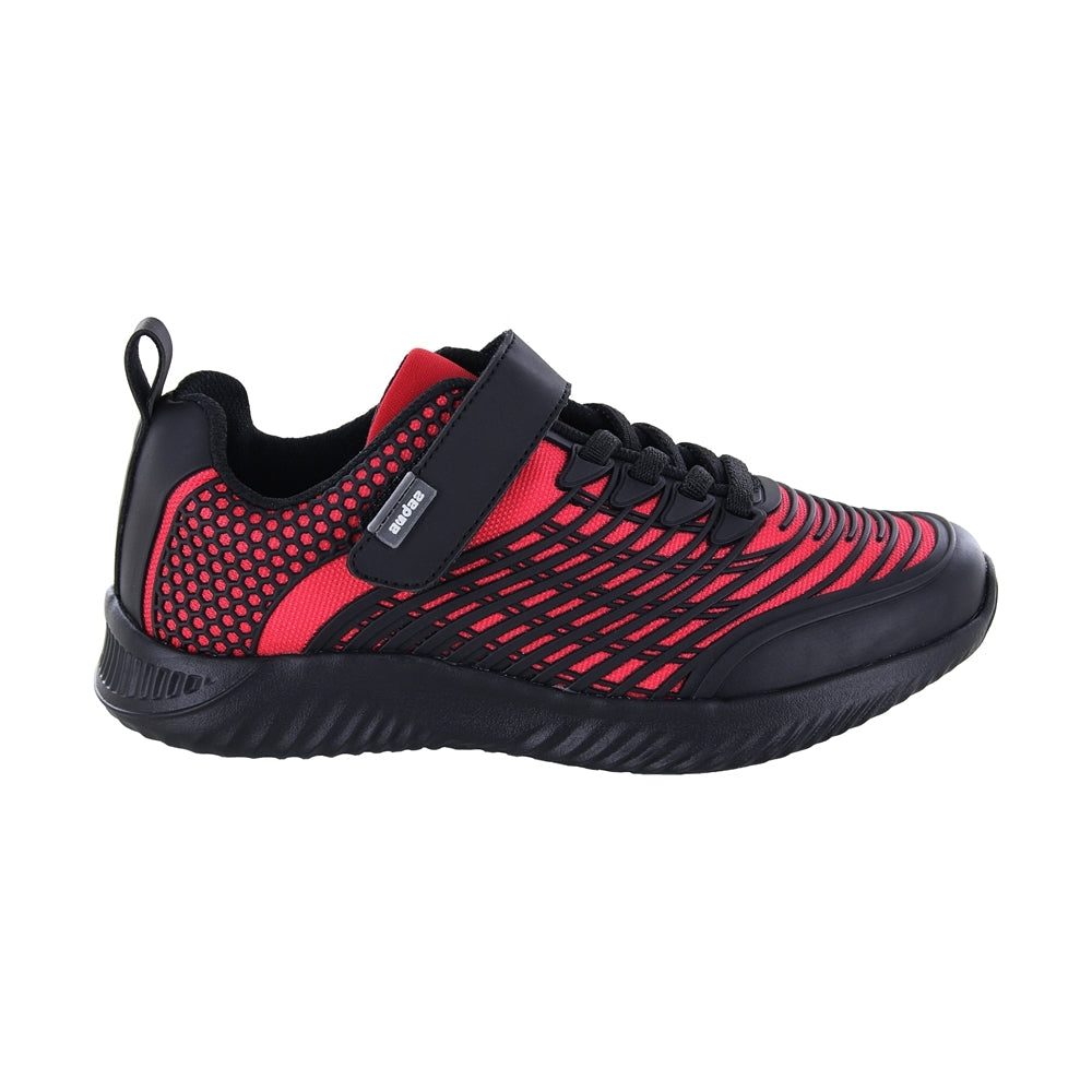 Tenis para niño audaz en material sintético color rojo saturno con tira de contacto