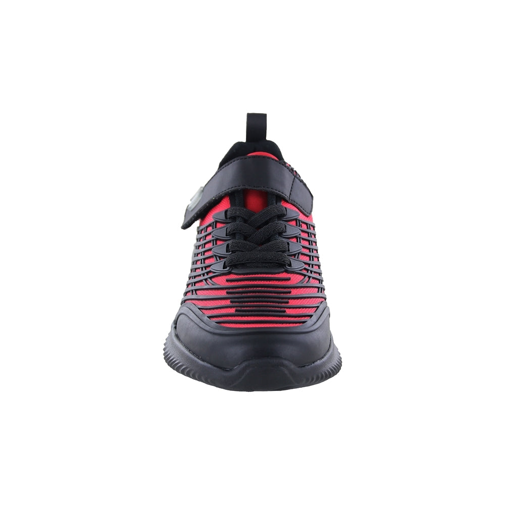 Tenis para niño audaz en material sintético color rojo saturno con tira de contacto