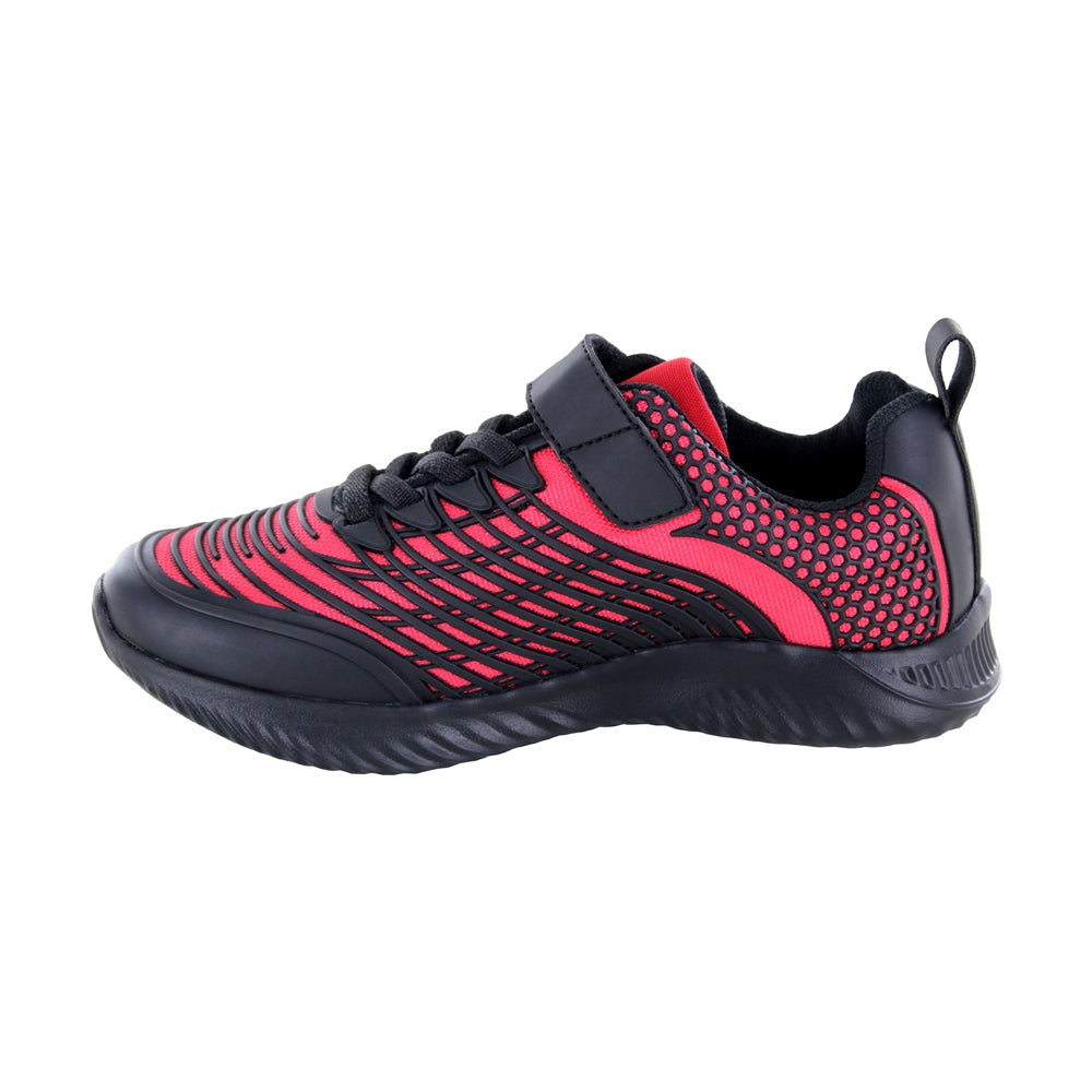 Tenis para niño audaz en material sintético color rojo saturno con tira de contacto