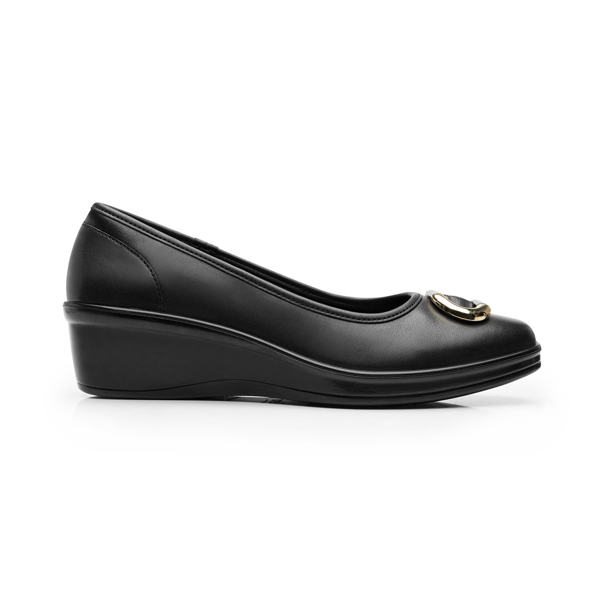 Balerina Cuña Flexi para Mujer Estilo 136704 Negro