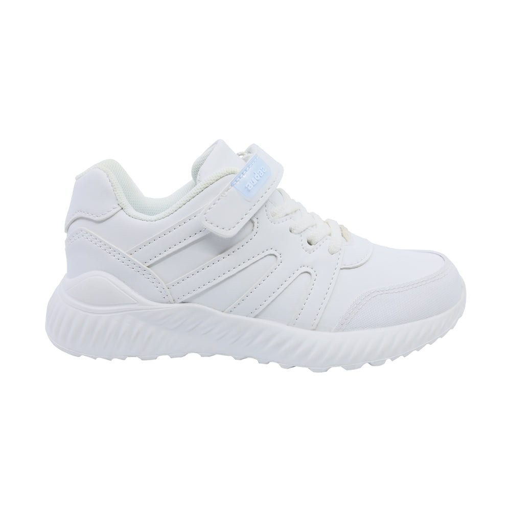 Tenis para niño Audaz en material sintético color blanco Nineteen con ajuste de tira de contacto