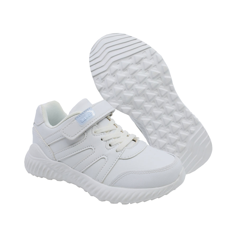 Tenis para niño Audaz en material sintético color blanco Nineteen con ajuste de tira de contacto