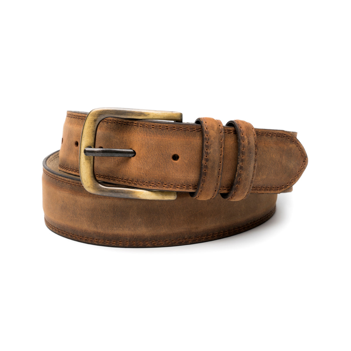 Cinturón Quirelli para Hombre con Acabado Tipo Nobuck Estilo 110602 Café