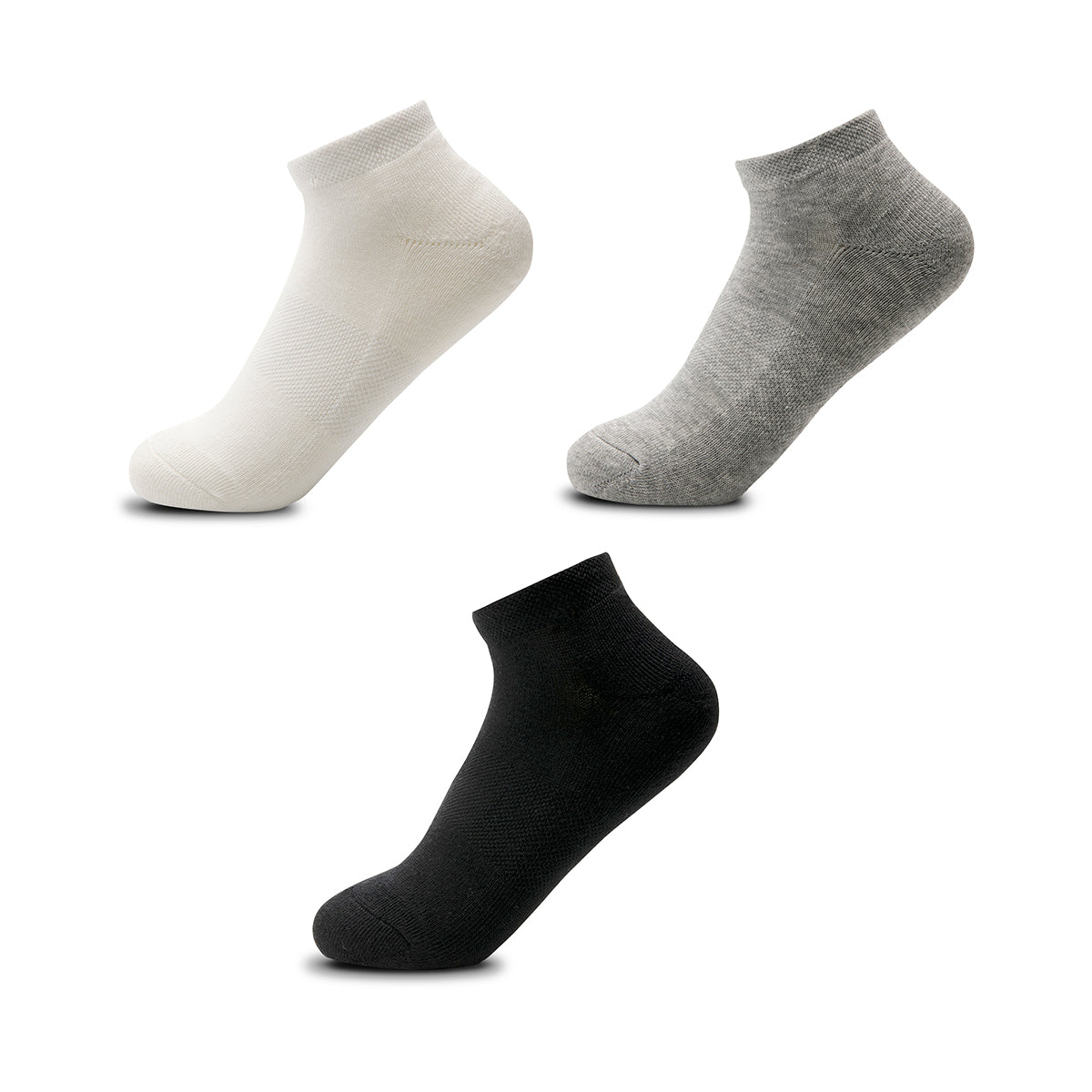 3-Pack Calcetín Flexi para Hombre Estilo 9960C4-502 Blanco, Negro y Gris