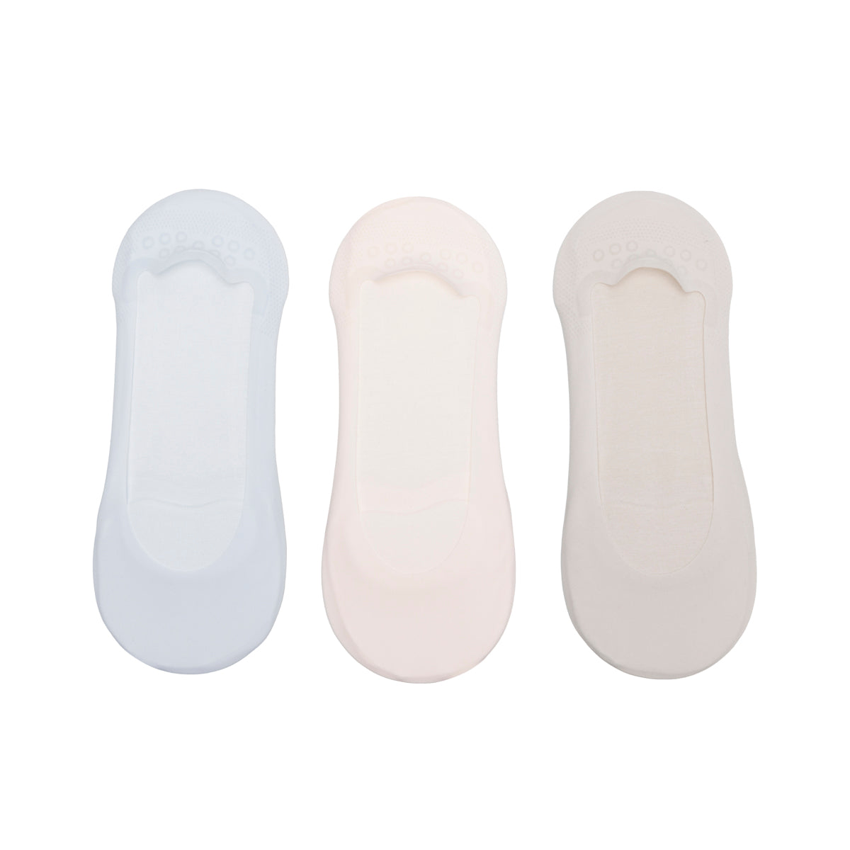 3-Pack Calcetín Invisible Flexi para Mujer Estilo 9960C4-604 Azul - Rosa - Taupe