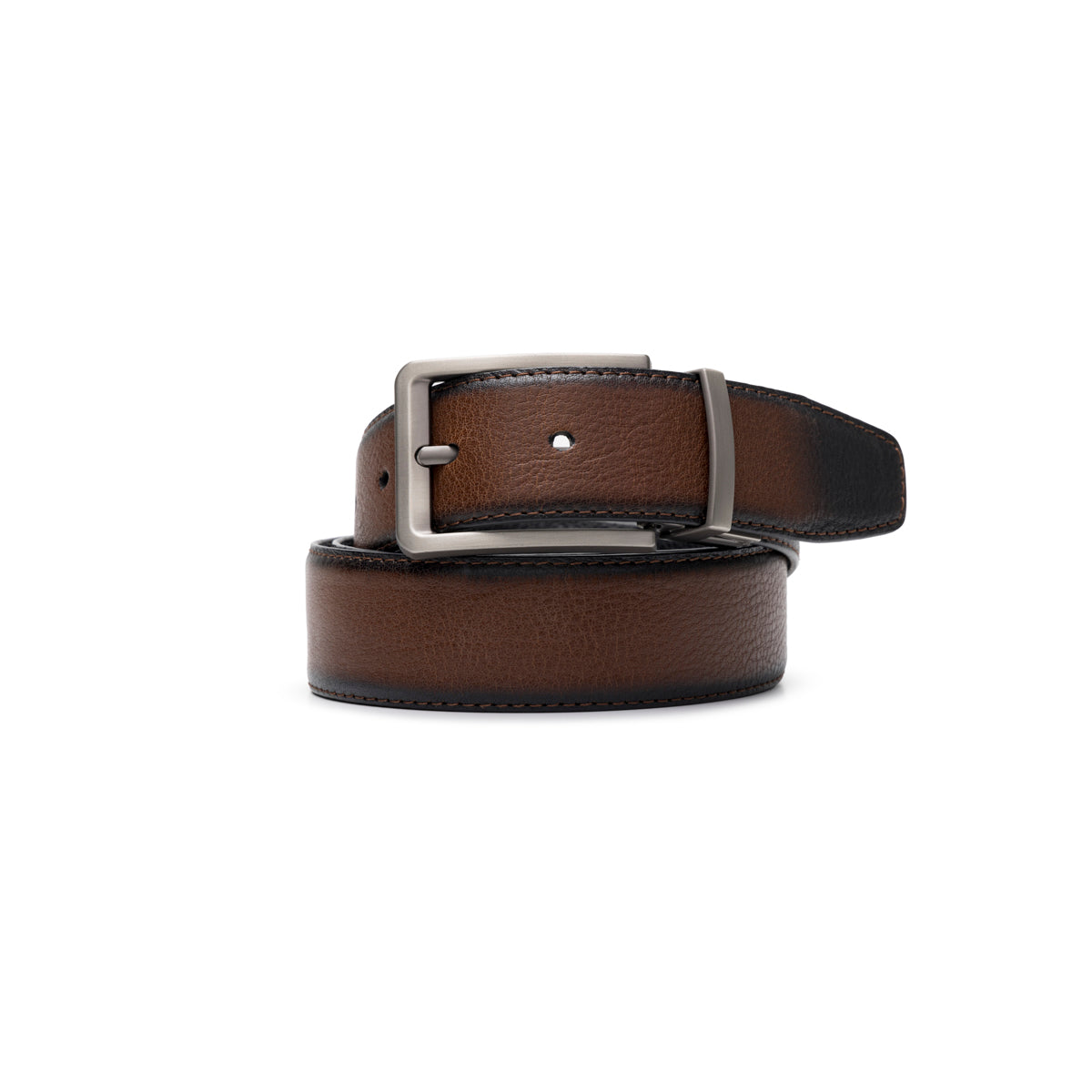 Cinturón Reversible Flexi para Hombre con Diseño Recortable Estilo 9960C2-201 Negro - Caoba