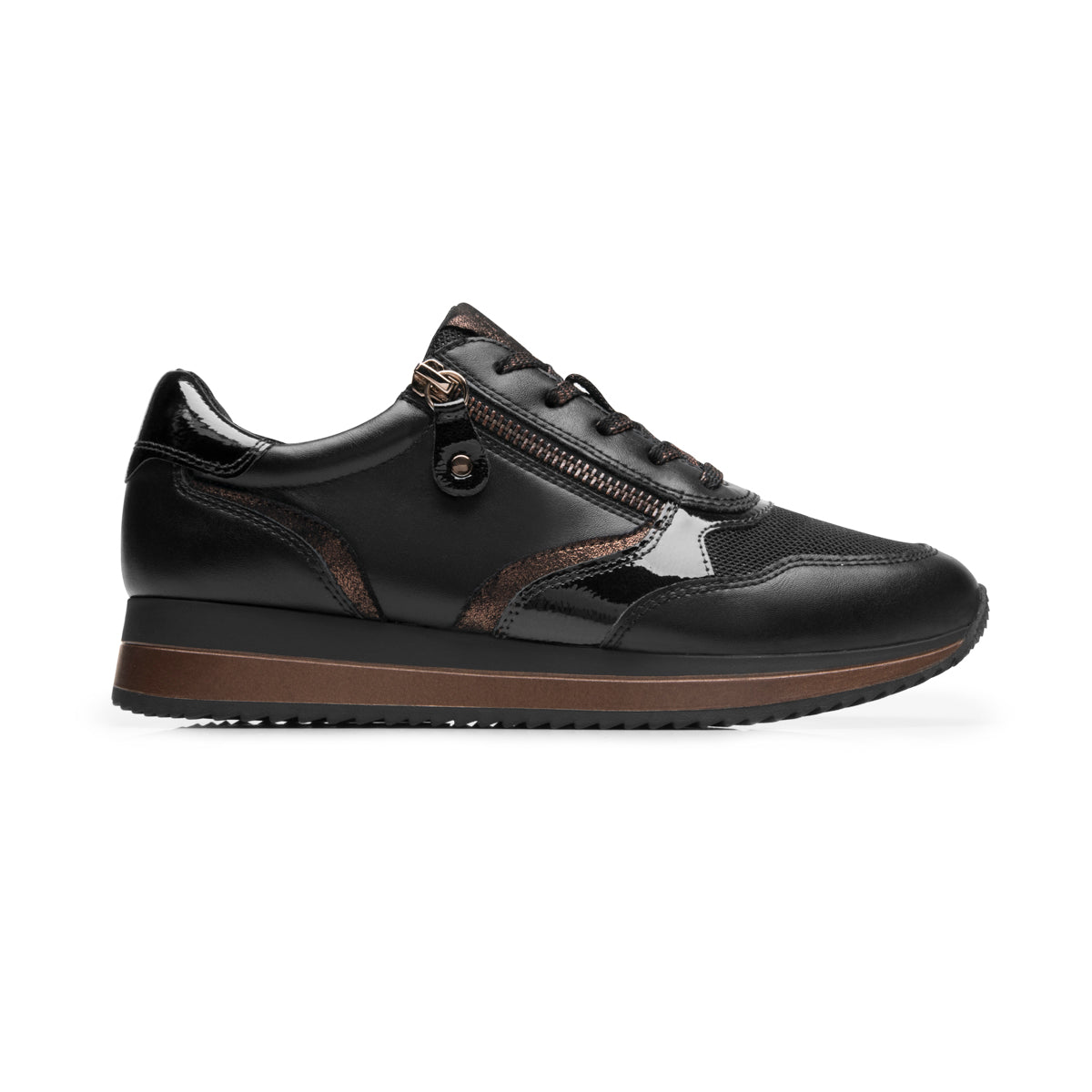 Sneaker Casual Flexi para Mujer Estilo 143702 Negro