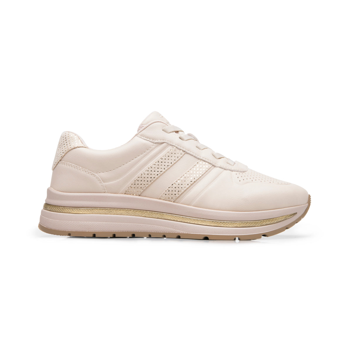 Sneaker Casual Flexi para Mujer Estilo 143802 Beige
