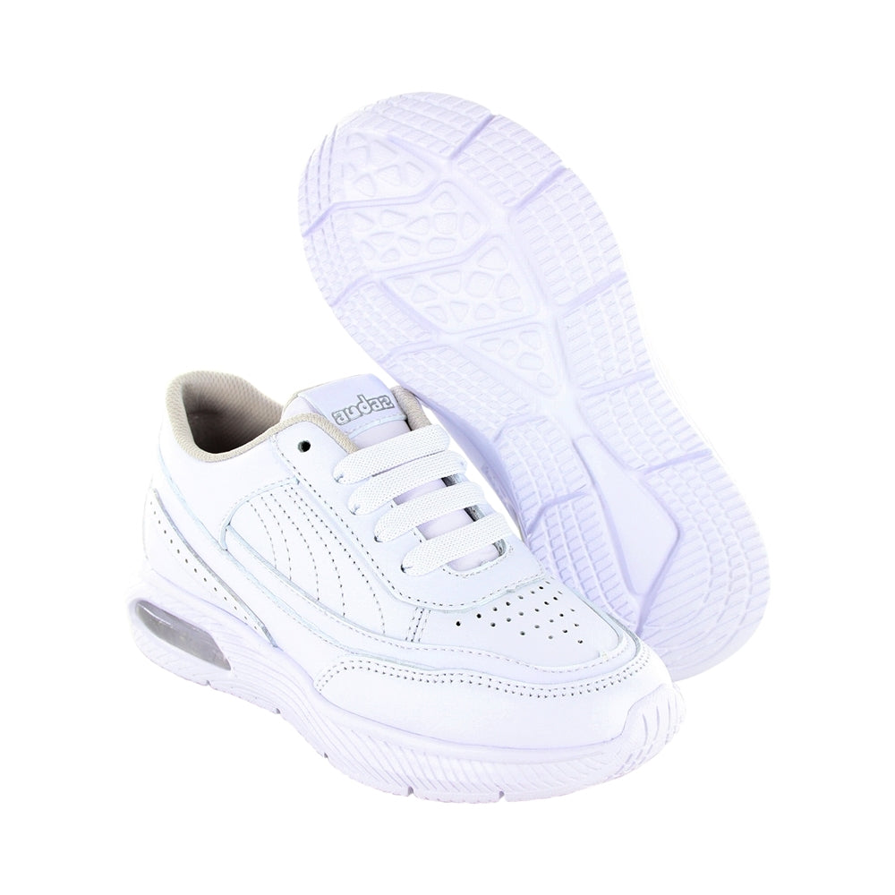 Tenis Audaz para niño en sintético blanco Burbuja con agujeta