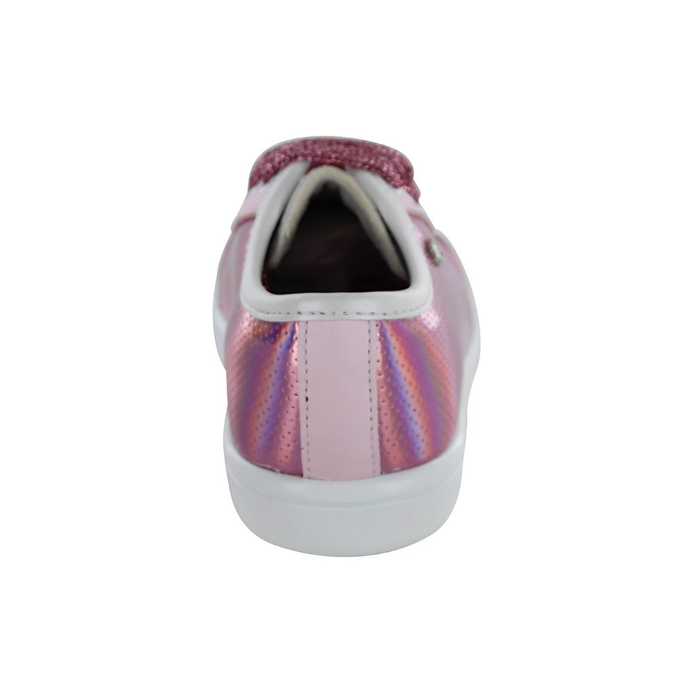 Tenis Coqueta para niña en sintético rosa Smith con acabado tornasol