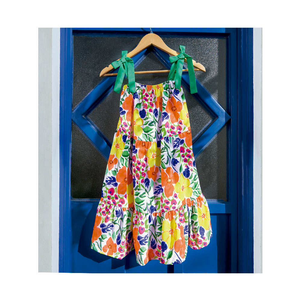 Vestido Coqueta para niña de poliéster multi con estampado floral