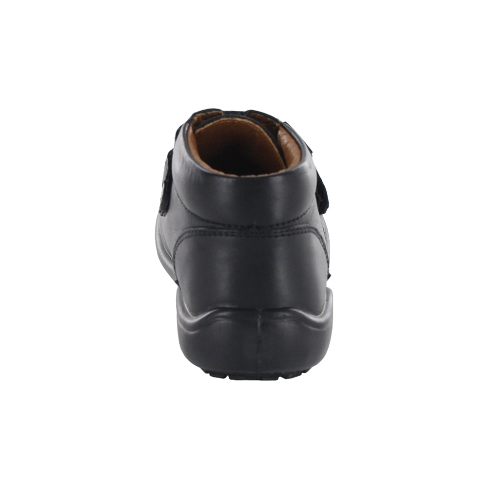 Bota Audaz para niño en piel negro Castor con tira de contacto