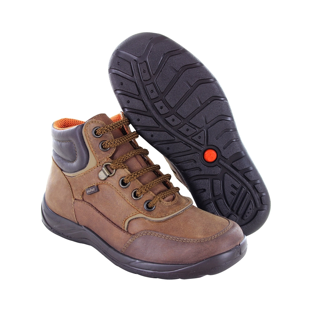 Bota Audaz para niño en piel café claro Tadeo con soporte en tobillo