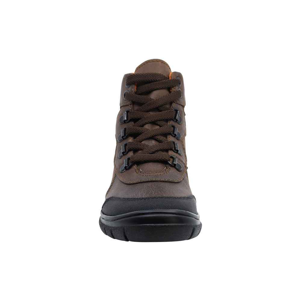 Bota para Niño Audaz Piel Color Café Monkey con puntera antiraspaduras