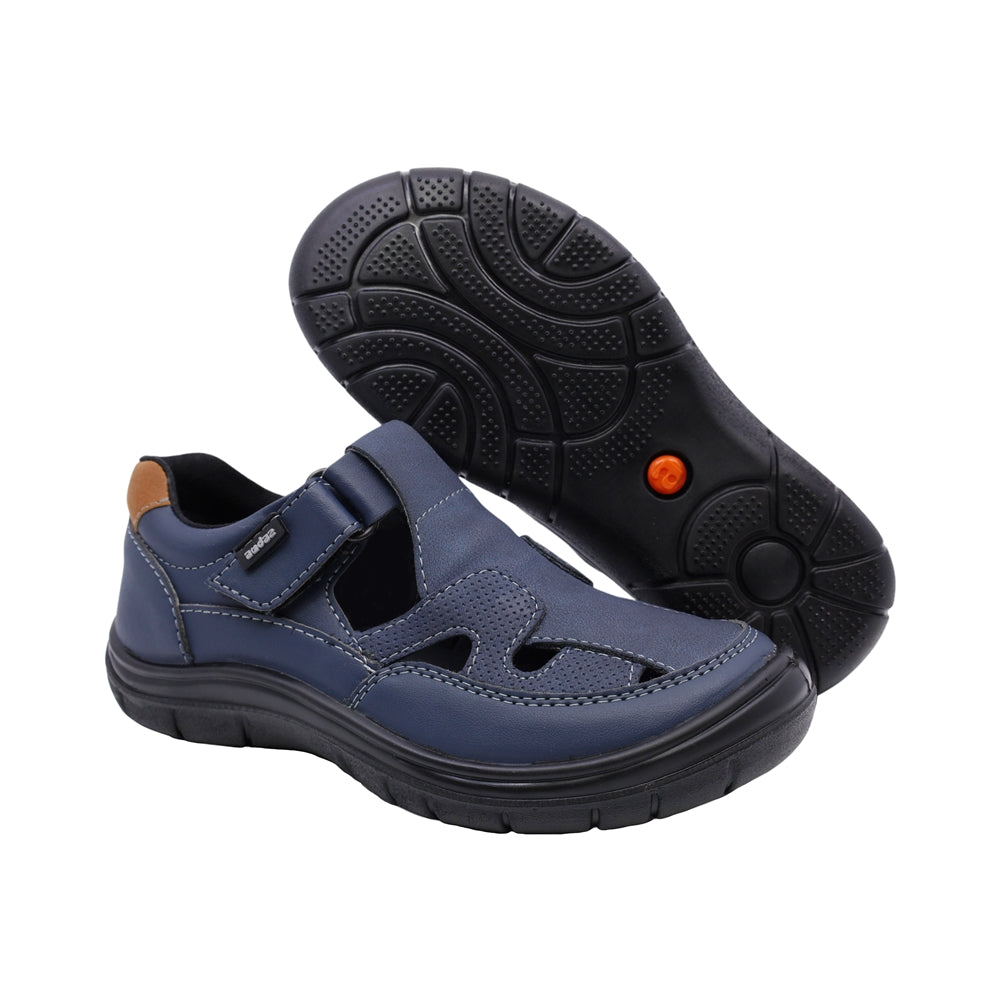 Sandalia Audaz para niño en sintético azul Monkey con tira de contacto