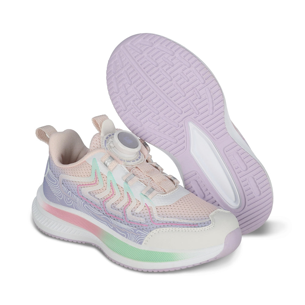 Tenis Coqueta para niña en textil morado con Twist and Pop