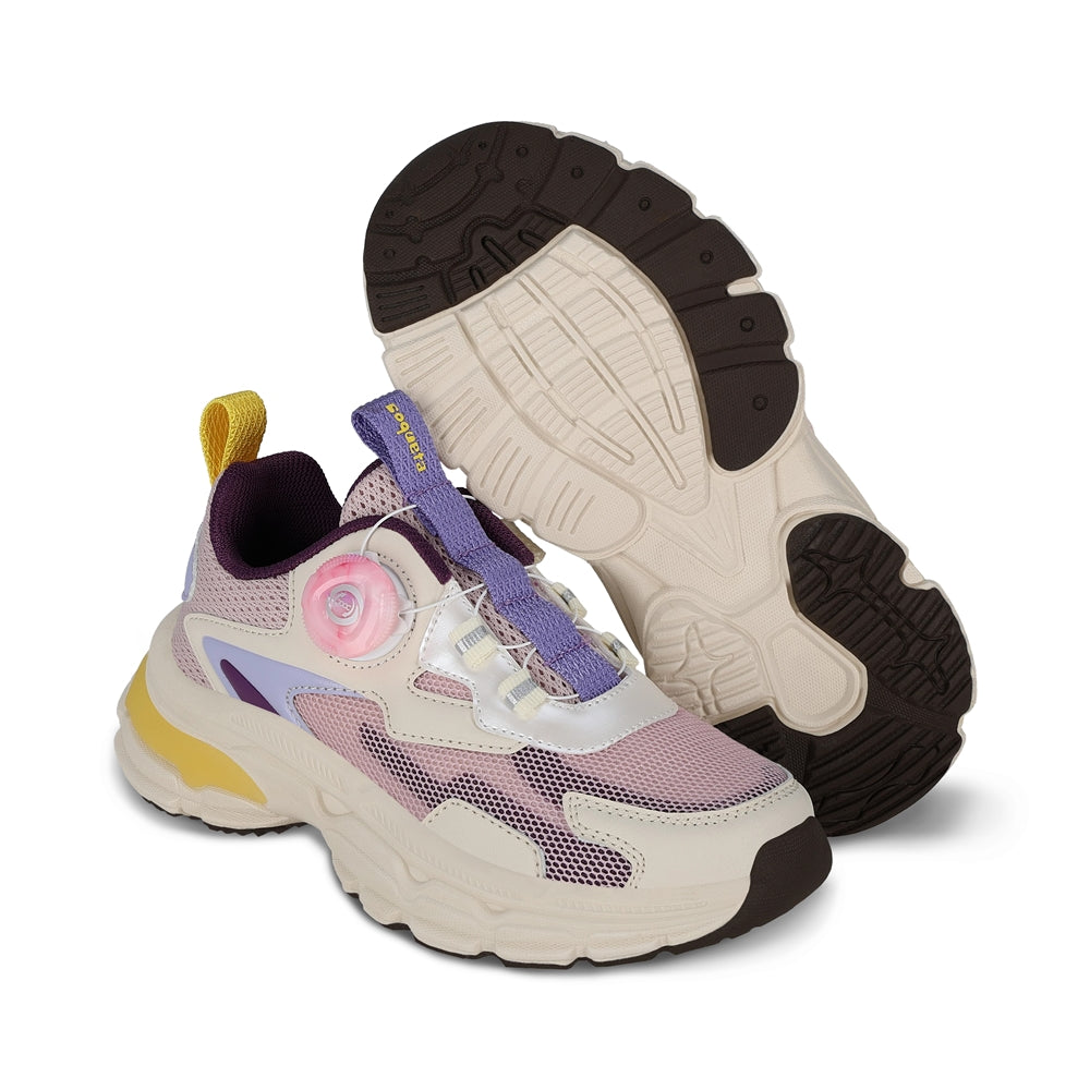 Tenis Coqueta en sintético morado Marley con Twist and Pop.