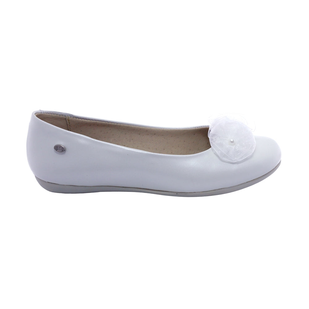 Balerina Coqueta para niña de piel perla Melania con flor decorativa