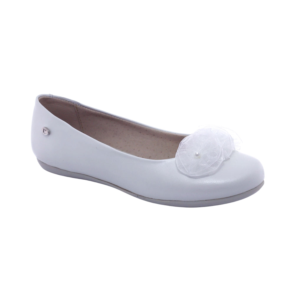 Balerina Coqueta para niña de piel perla Melania con flor decorativa
