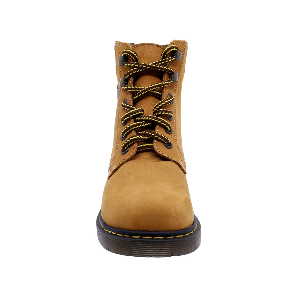 Bota para Niño Audaz Nubuck color Miel Martín con ajuste de agujeta