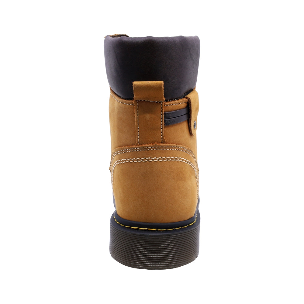 Bota para Niño Audaz Nubuck color Miel Martín con ajuste de agujeta