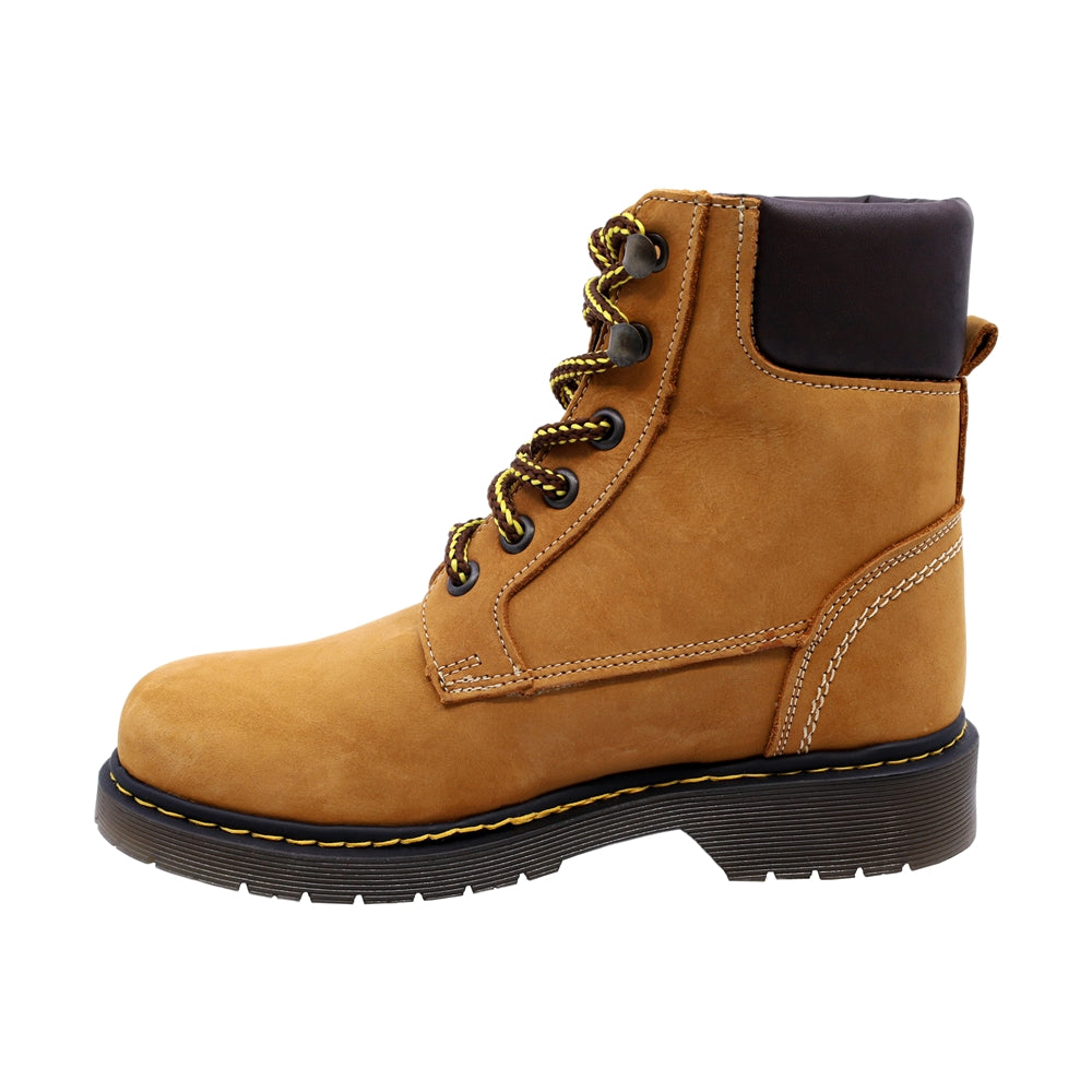 Bota para Niño Audaz Nubuck color Miel Martín con ajuste de agujeta