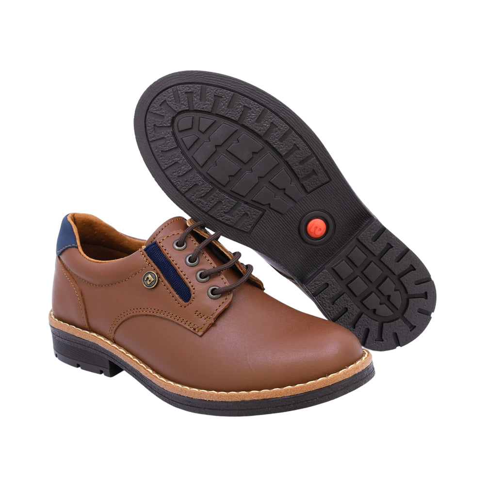 Zapato de vestir Audaz para niño en Piel café claro Chelsea