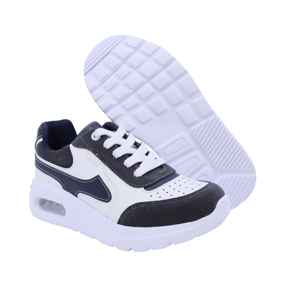 Tenis Audaz para niño en piel blanco azul Mulan con estilo urbano