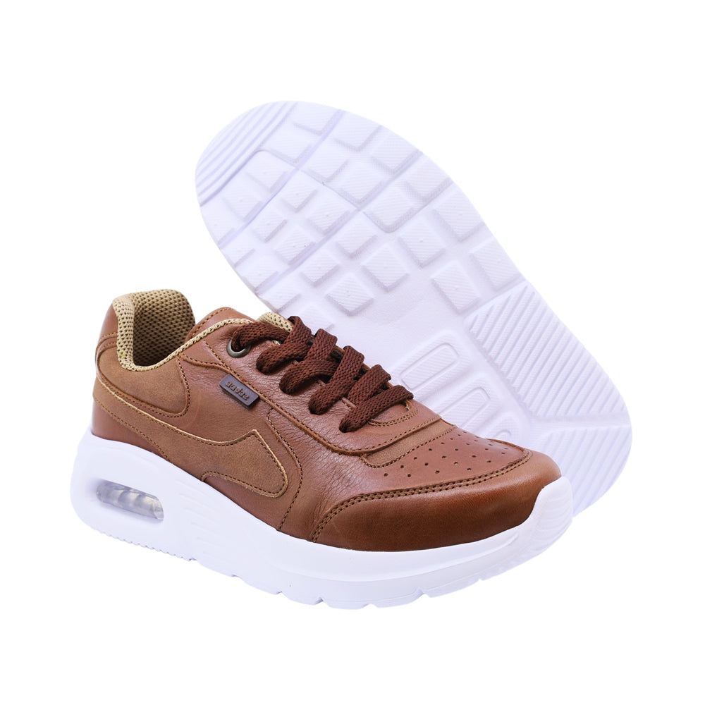 Tenis Audaz para niño en piel miel Mulan con cámara de aire
