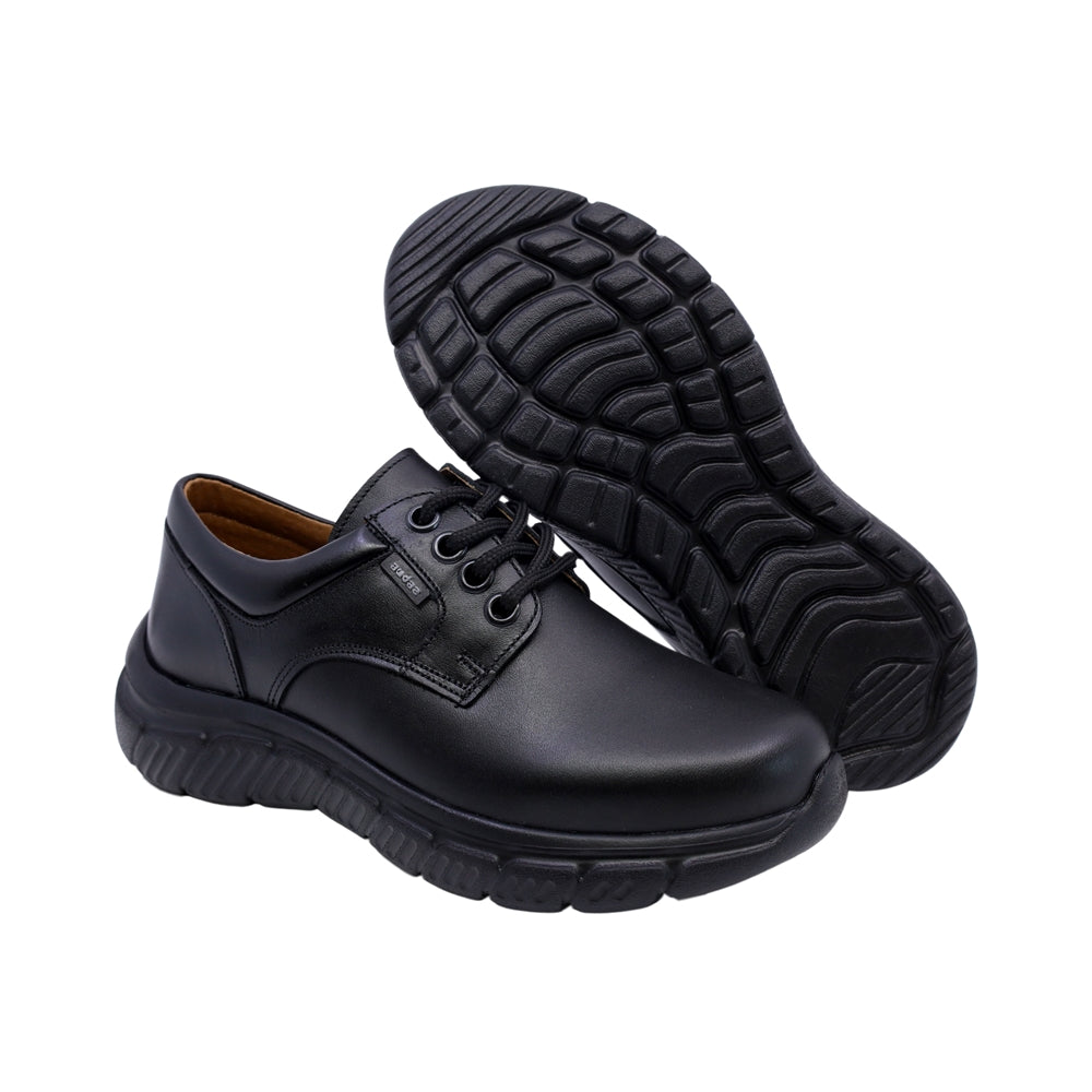 Zapato escolar Audaz para niño de piel negro Balu con suela deportiva