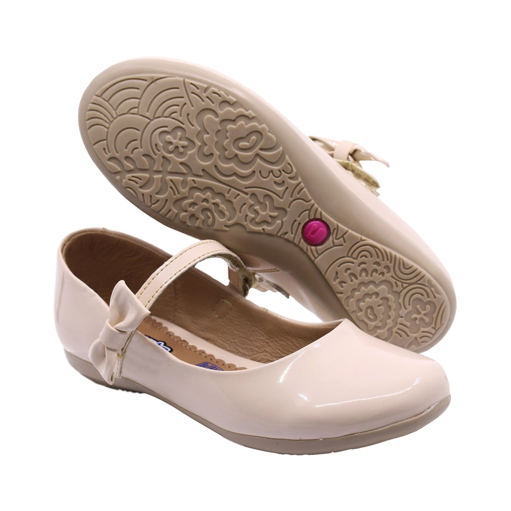 Balerina Coqueta para niña Sintética Beige Ximena con moño