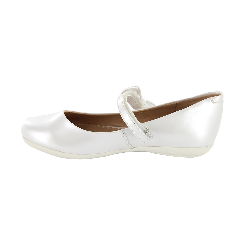 Balerina Coqueta para niña en sintético perla Ximena con moño decorativo