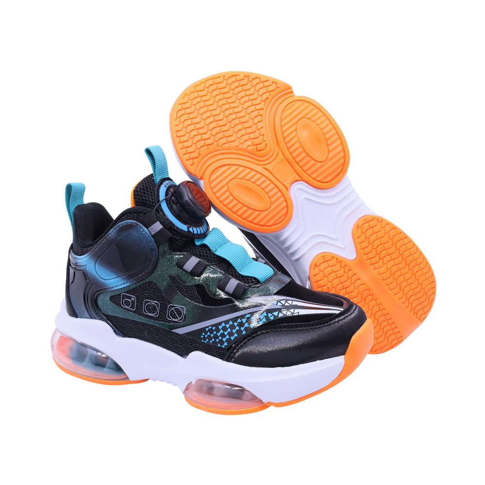 Tenis Audaz para niño en sintético negro Two con ajuste giratorio