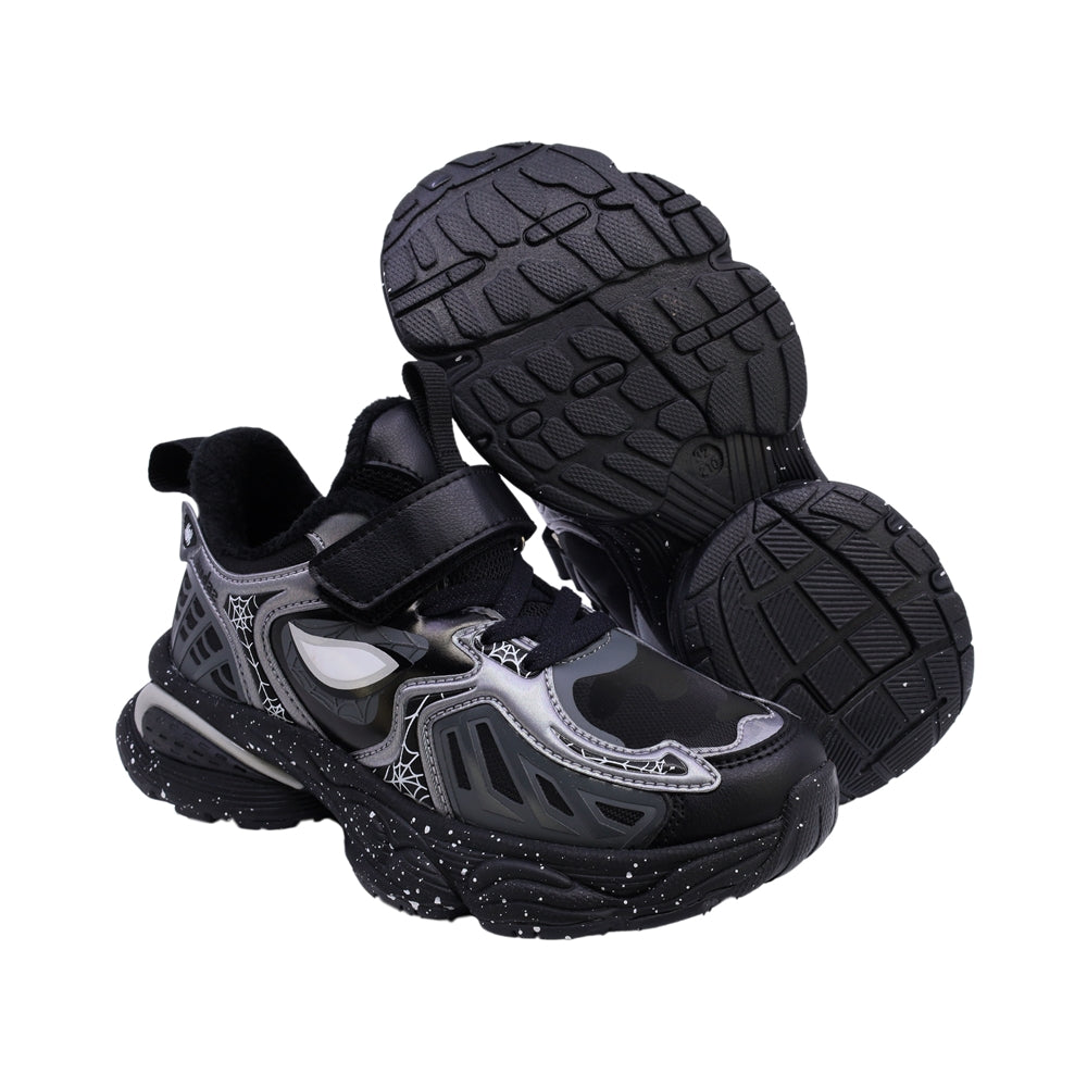 Tenis Audaz para niño en sintético negro Two con diseño de superhéroe