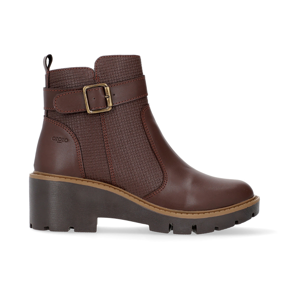 BOTÍN CASUAL DAMA 648201 MARRON CAPA DE OZONO