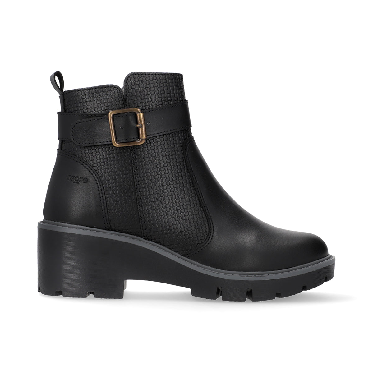 BOTÍN CASUAL DAMA 648201 NEGRO CAPA DE OZONO