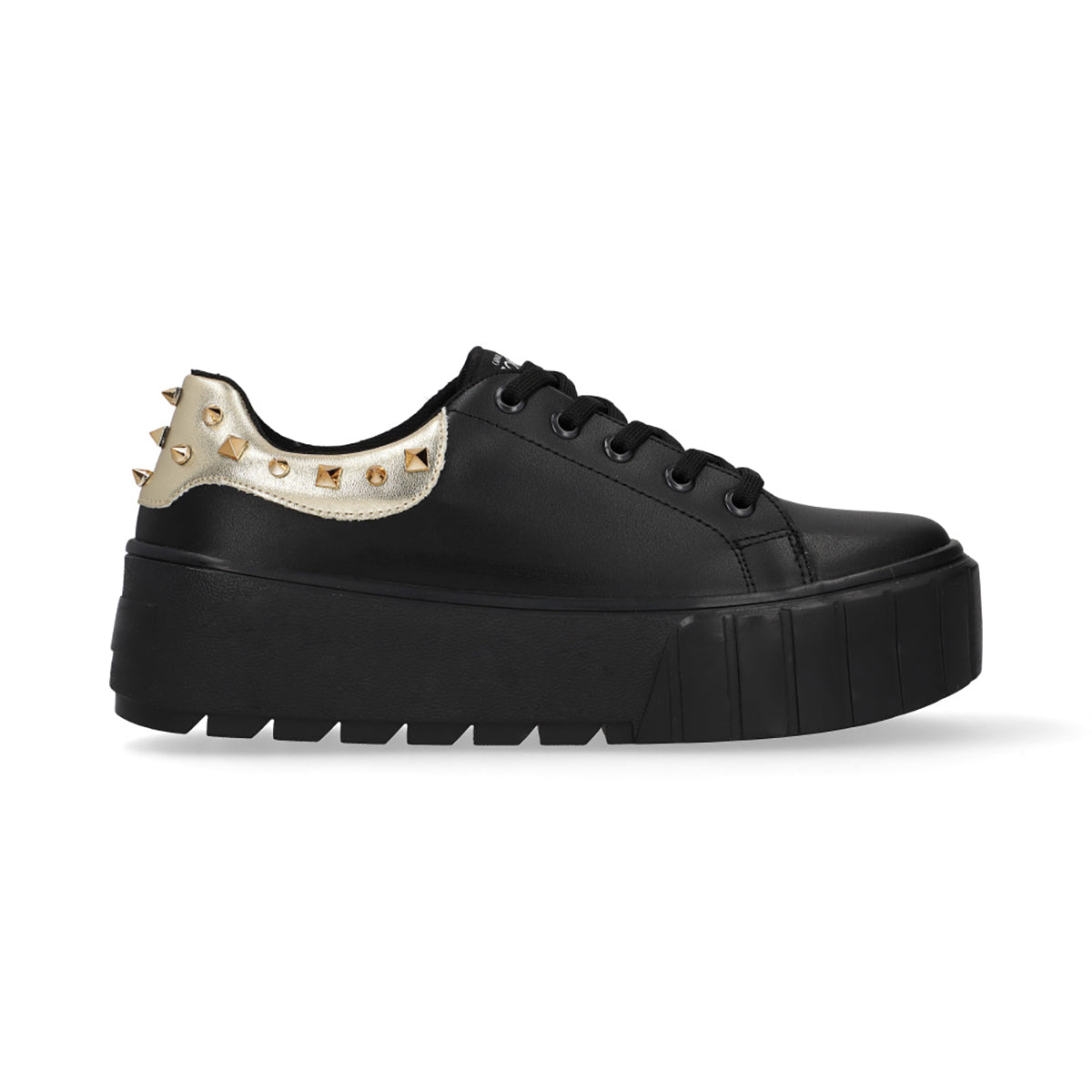 SNEAKER SPORT DAMA 651101 NEGRO/ORO CAPA DE OZONO