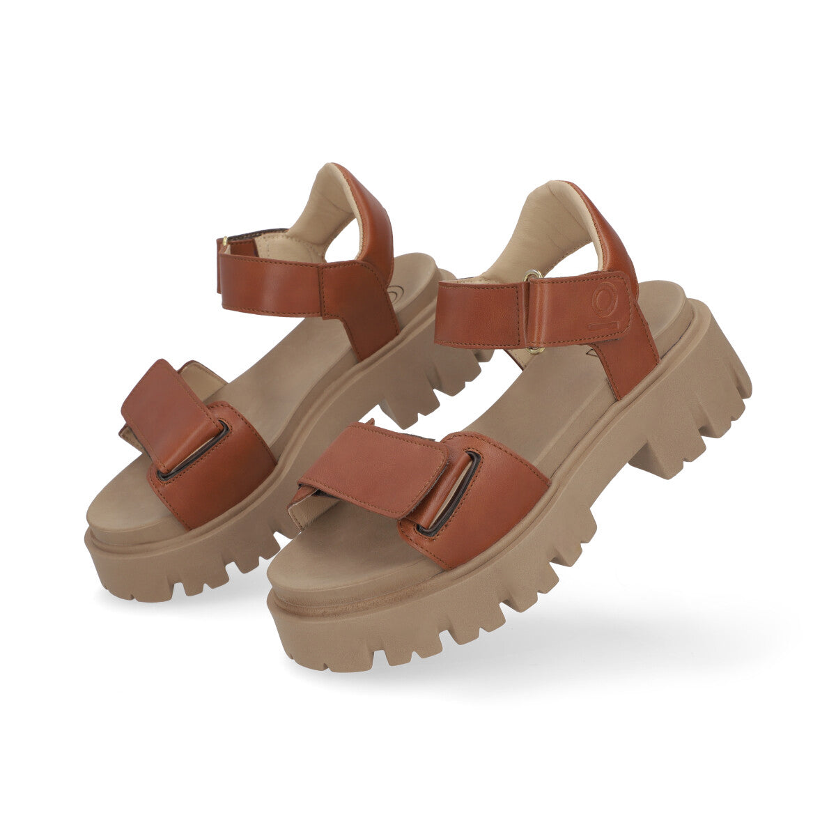 SANDALIA CASUAL DAMA 653301 COGNAC CAPA DE OZONO
