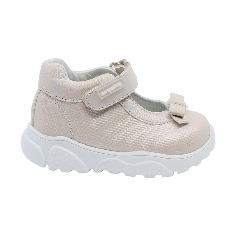 Zapato Coqueta para niña en sintético oro Zippy con moño decorativo